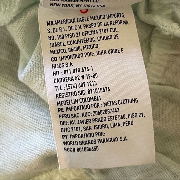 NWT American Eagle Tie Dye Cropped Ruffled Tank Top Mint Green Size Large - Picture 9 of 11